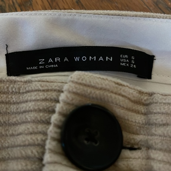 Zara Woman Cropped Wide Leg Corduroy Pants - Picture 5 of 9